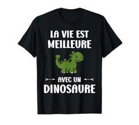 Mignon Petit Dino La Vie est Meilleure avec Un Dinosaure T-Shirt
