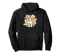 Mignon Petit Tigre Entouré de Feuilles d'automne Sweat à Capuche