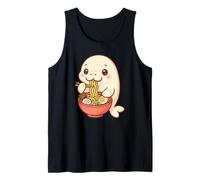 Mignon Phoque Mangeant Ramen Kawaii Art Amateur de Nourriture Débardeur