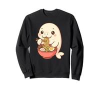 Mignon Phoque Mangeant Ramen Kawaii Art Amateur de Nourriture Sweatshirt