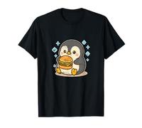 Mignon Pingouin Burger Cartoon T-Shirt
