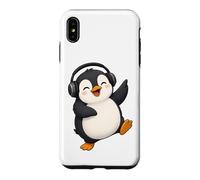 Mignon Pingouin Dansant Portant des écouteurs pour Amateur de Musique Coque pour iPhone XS Max