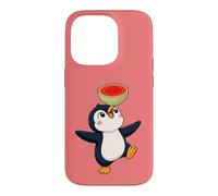Mignon Pingouin équilibrant la pastèque été Coque pour iPhone 14 Pro