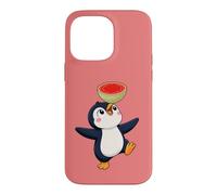 Mignon Pingouin équilibrant la pastèque été Coque pour iPhone 14 Pro Max