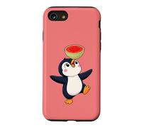 Mignon Pingouin équilibrant la pastèque été Coque pour iPhone SE (2020) / 7/8