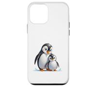 Mignon Pingouin Maman et bébé Animal de l'Antarctique Coque pour iPhone 12 Mini