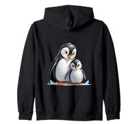 Mignon Pingouin Maman et bébé Animal de l'Antarctique Sweat à Capuche
