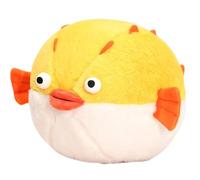 Mignon poisson-globe en peluche, crocodile, câlin potelé, oreiller rond, dessin animé