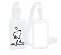 Mignon Porte-badge avec lanière cordon amovible étanche, Kawaii Cartoon Anime Figure Motif, pour Cartes d'Identité de Bureau et d'École Cartes de Crédit Cartes de Proximité,Cœur