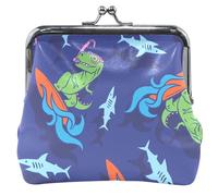 Mignon porte-monnaie mignon pour femme en cuir avec verrou de baiser cool surf alligator bleu petit porte-monnaie pour filles, Cool Surf Alligator Bleu, OneSize