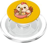 Mignon Poulet Mangeant Ramen Kawaii Art Amateur de Nourriture PopSockets PopGrip pour MagSafe