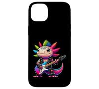 Mignon Punk Axolotl, Rock'n Roll Goth Kawaii Guitare Band Drôle Coque pour iPhone 14 Plus