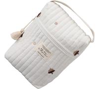 Mignon Quiling Motif Brodé Sac à Couches Coton Bébé Poussette Fermeture à Glissière pour Mouchoirs Tétines Cônes de Pin