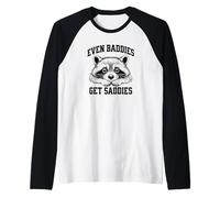 Mignon Raton Laveur Même Les méchants obtiennent des saddies Manche Raglan