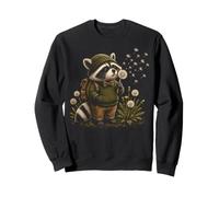 Mignon Raton Laveur soufflant Pissenlit souhaits Nature Sweatshirt