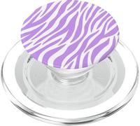 Mignon rayures zébrés lavande violet imprimé motif d'animaux PopSockets PopGrip pour MagSafe