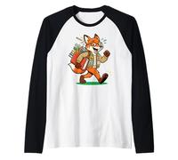 Mignon Renard Dessin animé Retour à l'école Teacher Life Manche Raglan