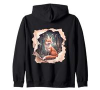 Mignon Renard Forêt Animaux Étoiles Sweat à Capuche