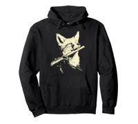 Mignon Renard Jouant de la flûte drôle Animal de la forêt Musicien flûtiste Sweat à Capuche