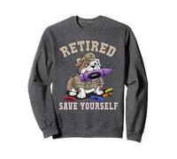 Mignon retraité, Sauve-toi en Dehors du Service vétérans MRE Eater Dad Sweatshirt