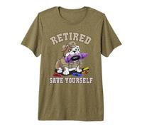 Mignon retraité, Sauve-toi en Dehors du Service vétérans MRE Eater Dad T-Shirt Haut de Gamme