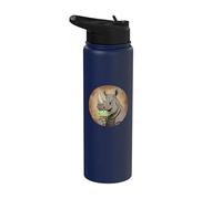 MIGNON RHINO MANGANT DE LA GLACE VERTE Stainless Steel Insulated Water Bottle