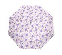 Mignon Rose Coloré Étrange Parapluie Pliable Pliant à Ouverture Automatique Parapluies Pliant Coupe-Vent pour Voyager Plage Femmes Enfants Homme Fille