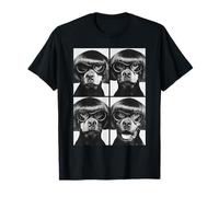 Mignon Rottweilers avec Lunettes de Soleil rétro Meme Dog Bob Coupe de Cheveux T-Shirt