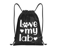 Mignon Sac à Dos à Cordon J'aime Mon Laboratoire Sac à Dos léger Sac de Plage 36x42cm pour Salle de Gym,Camping,École