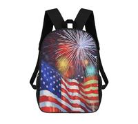 Mignon Sac À Dos d'affaires Feu d'artifice du Memorial Day Le 4 Juillet Sacs À Dos Imprimé Cartable Scolaire pour Randonnée, Gym, Trekking, 42X32X14Cm