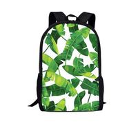 Mignon Sac À Dos d'affaires Feuilles De Bananier D'Hawaï Sac À Dos Polyester Cartable Scolaire pour Voyage, Bureau, Scolaires, 42X32X14Cm