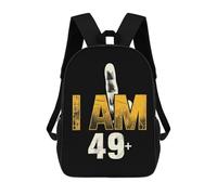 Mignon Sac À Dos De Voyage J'Ai Plus De 49 Ans, Majeur Sacs D'École Loisir Multicolore Cartable Scolaire pour Trekking, Gym, Randonnée, 42X32X14Cm