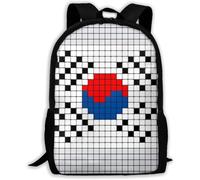 Mignon Sac À Dos Scolaire Drapeau De La Corée du Sud Sacs De Voyage Utilisation Quotidienne Sac À Dos d'affaires pour Scolaires, Voyage, Loisir, 42X32X14Cm