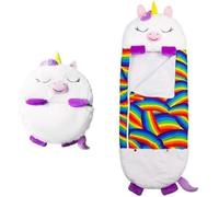 Mignon Sac de Couchage dessin anime Licorne Enfant Duvet avec Oreiller 180x70cm pour Happy Nappers Blanc-ZZX12