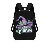 Mignon Sacs À Dos Les Sorcières sont Folles, Drôles De Sorcières Sacs D'École Loisir Grande Capacité Cartable Scolaire pour Bureau, Scolaires, Gym, 42X32X14Cm