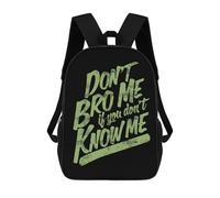 Mignon Sacs À Dos Ne Me Traite Pas De Frère Si Tu Ne Me Connais Pas Sac À Dos De Voyage Portable Cartable Scolaire pour Scolaires, Voyage, Bureau, 42X32X14Cm