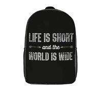 Mignon Sacs De Voyage Voyager À Travers Le Monde Daypack Utilisation Quotidienne Sac À Dos Scolaire pour Scolaires, Voyage, Loisir, 42X32X14Cm