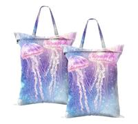 Mignon Sea Fishjellies mystère rêveur vêtements sales sac de voyage étanche sacs humides pour yoga entraînement 2 pcs sac à vêtements sales pour voyage avec poignée