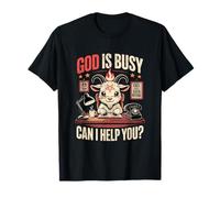 Mignon Secrétaire Occulte Chèvre Humour Can I Help You T-Shirt