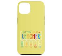 Mignon Semaine Scolaire Humour Batterie épuisée Autonomie d'un Enseignant Coque pour iPhone 13