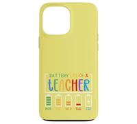 Mignon Semaine Scolaire Humour Batterie épuisée Autonomie d'un Enseignant Coque pour iPhone 13 Pro Max