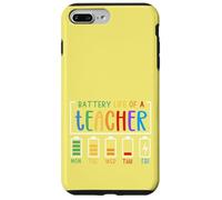 Mignon Semaine Scolaire Humour Batterie épuisée Autonomie d'un Enseignant Coque pour iPhone 7 Plus/8 Plus