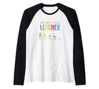 Mignon Semaine Scolaire Humour Batterie épuisée Autonomie d'un Enseignant Manche Raglan