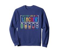 Mignon Semaine Scolaire Humour Batterie épuisée Autonomie d'un Enseignant Sweatshirt