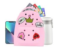 Mignon Silicone Silicone pour Femmes | Mignon Silicone Gelée Étanche avec Charme,Sac de Voyage Léger, Sac de Dessin Animé Réglable pour Filles, rose(w), verwijzen naar de beschrijving