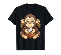 Mignon singe noix de coco fruit singe amateur art animal T-Shirt