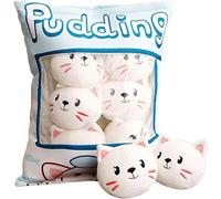 Mignon Snack Oreiller Animaux En Peluche Jouets 35*45cm Pudding Décoratif Amovible Kitty Chat Poupées Creative Jouet Cadeaux Pour Ados Filles Enfants