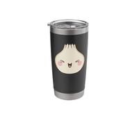 Mignon Sourire Bao Bun Kawaii Food Art Gobelet isotherme en acier inoxydable double paroi