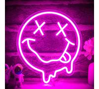 Mignon Sourire LED Néon,Signe de Sourire au Néon,Signe de Néon Acrylique,Pour la Chambre à Coucher,Chambre d'enfant,Centre Commercial,Bar,Fête,Décoration de Mariage (Style 1)