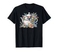 Mignon Souris dans Une théière Florale Cottagecore Art T-Shirt